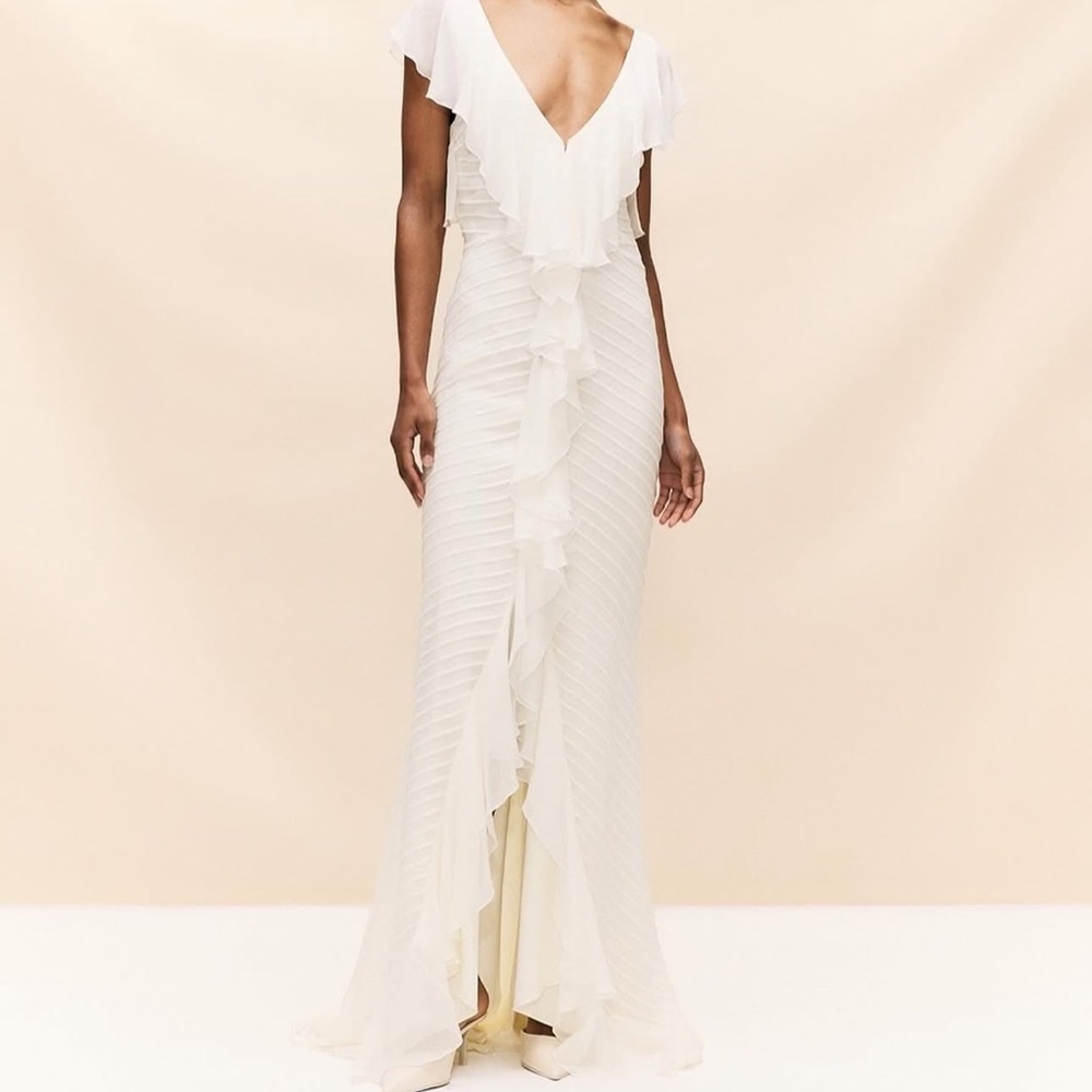 De La Vali "Macaroon" Silk Chiffon Maxi Dress - UK 10 - Perfect!
